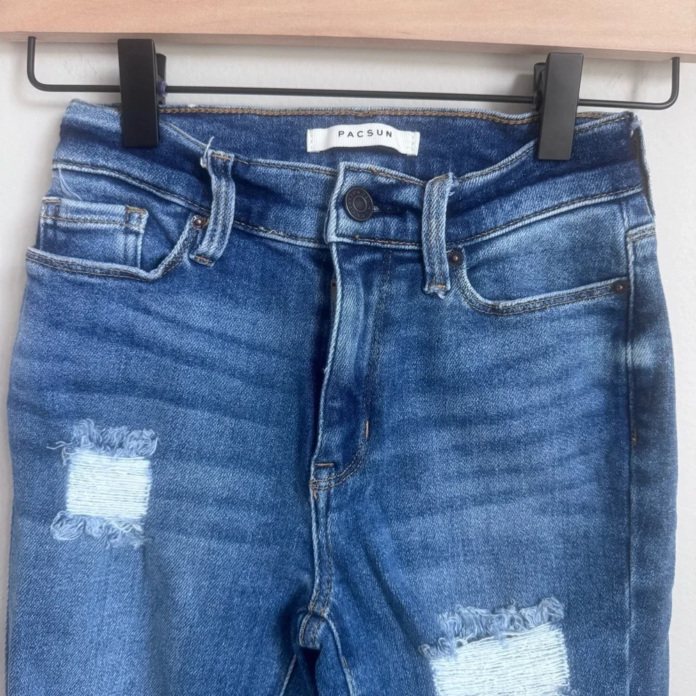 Pacsun Jeans High Waist Jegging Size 22 Stretch Distressed Ripped Casual Basic